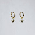 Charmed Hoop Earrings - Stars in Yellow Gold