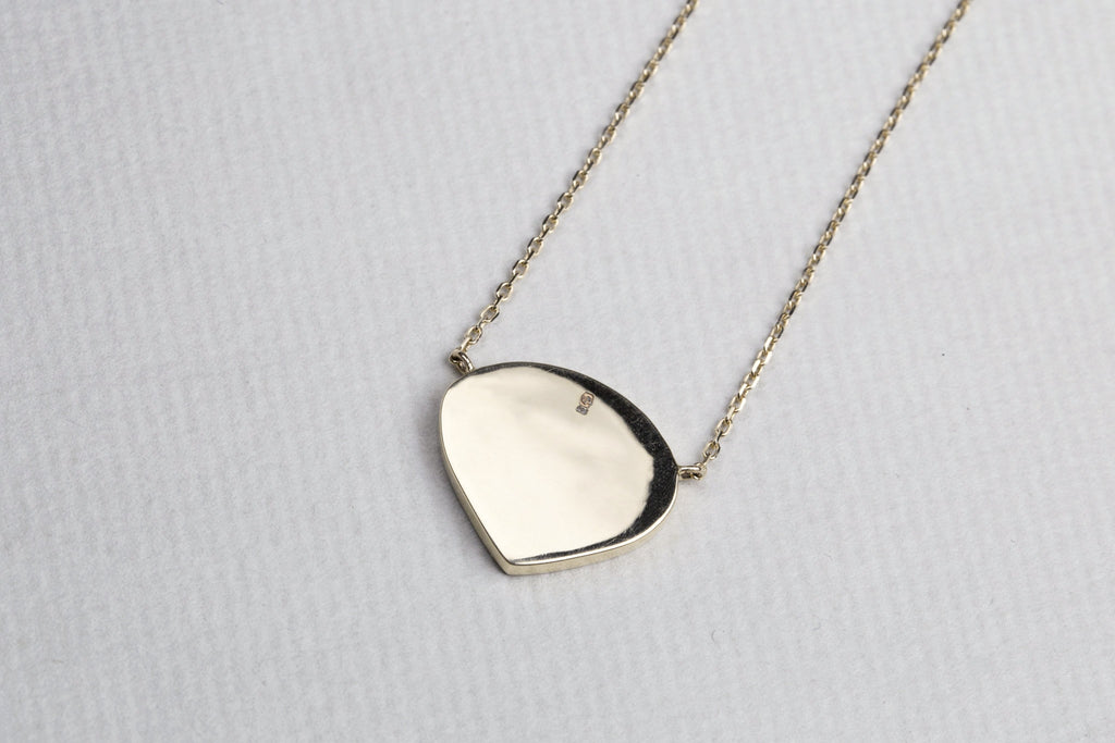 Grey Diamond Slice Necklace