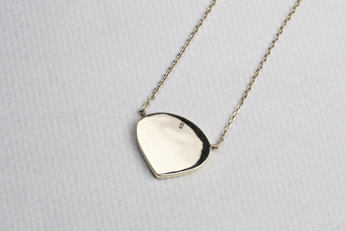 Grey Diamond Slice Necklace