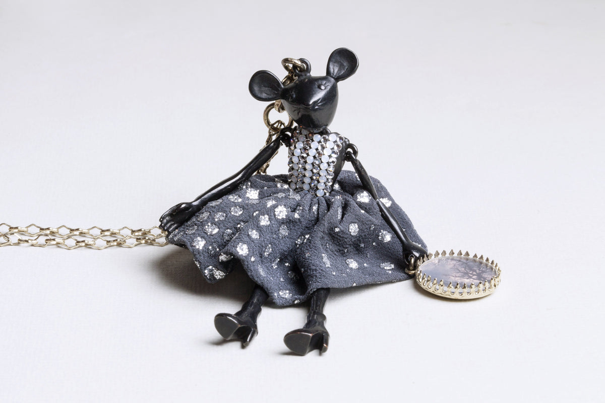 Black Mouse Necklace