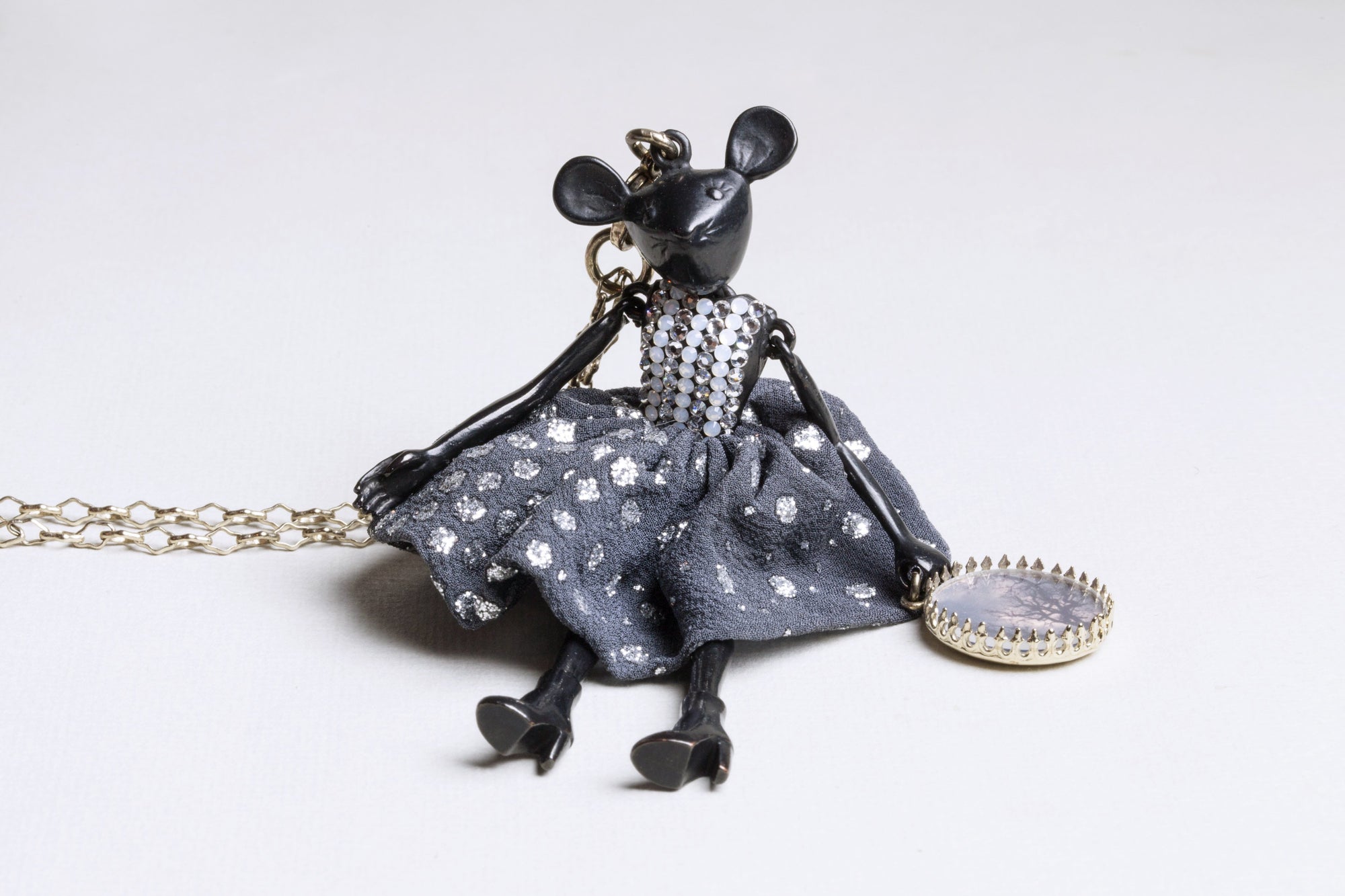 Black Mouse Necklace