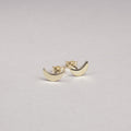 9ct Gold Crescent Studs
