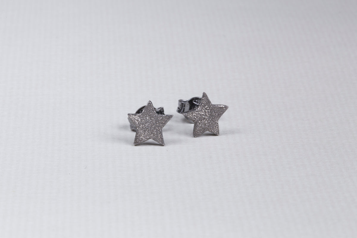 Textured Star Stud Earrings