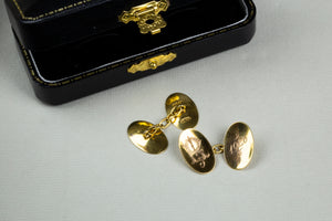 9ct Gold Vintage Cufflink "R"