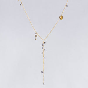 22ct Gold Heart and Key Necklace