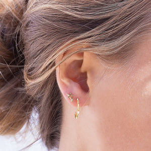 Gold-plated Double Star Studs