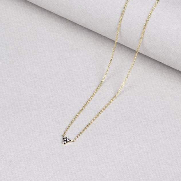 18ct Gold Necklace with Black Gold and White Diamonds