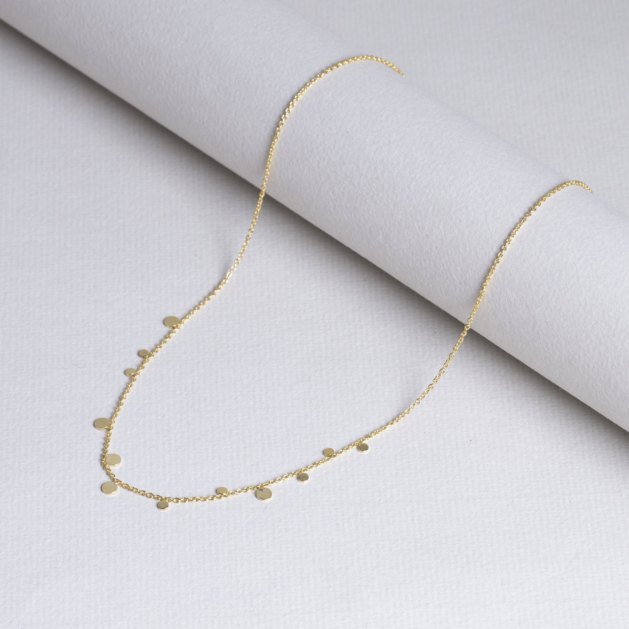 18k Gold Layered 1mm Extra Thin Dash Dot Chain For Wholesale And Jewel –  Bella Joias Miami