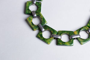 Vintage Green Belt Necklace