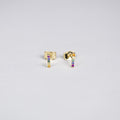 Rainbow Bar Stud Earrings