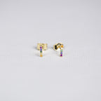 Rainbow Bar Stud Earrings