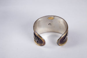 Gold and Enamel Horse Cuff Bracelet