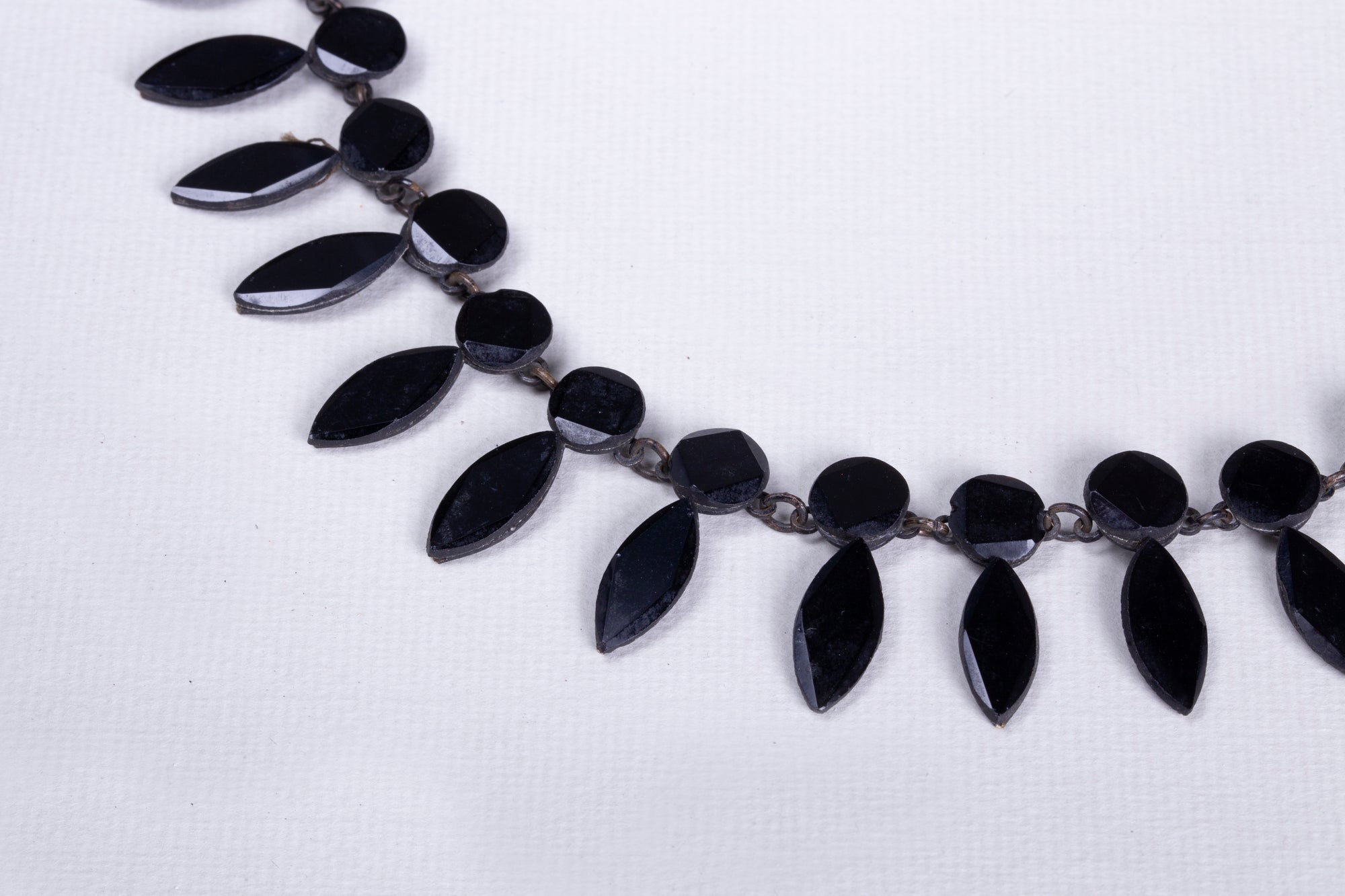 Antique French Jet Necklace - felt