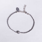 Thread Diamond Disc Bracelet in Silver
