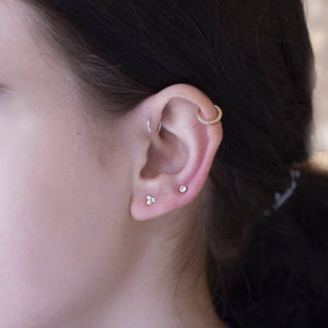 Crystal Triangle Stud Earrings