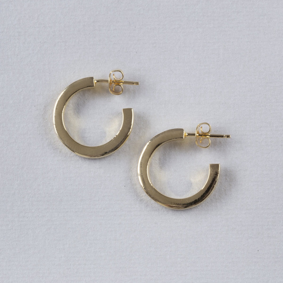 Gold Plated Chunky Hoop Earrings