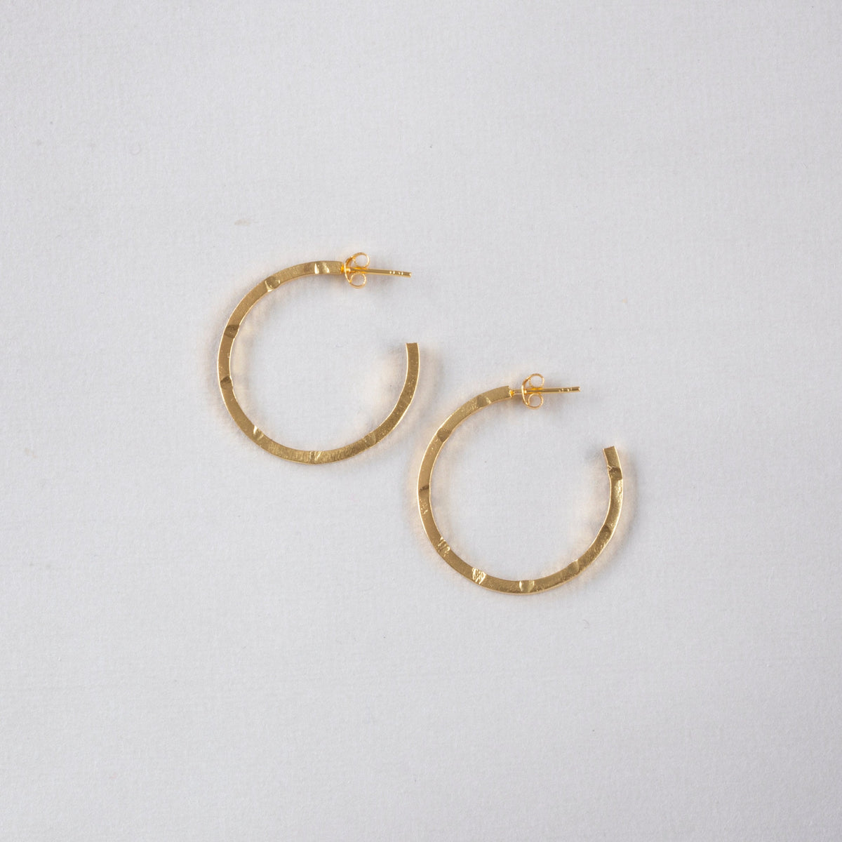 Textured Gold Hoop Earrings