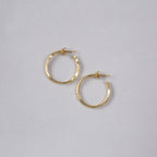 Organic Gold Plated Silver  Hoop Earrings