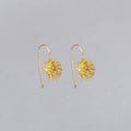 Gold Flower Drop Earrings