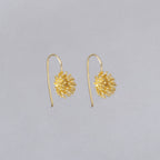 Gold Flower Drop Earrings