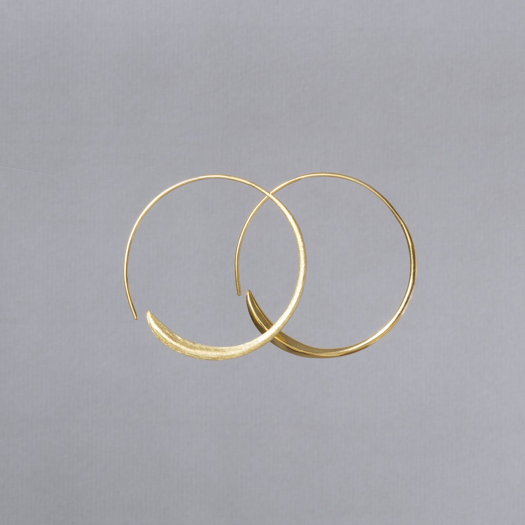Gold Wrap Over Hoop Earrings