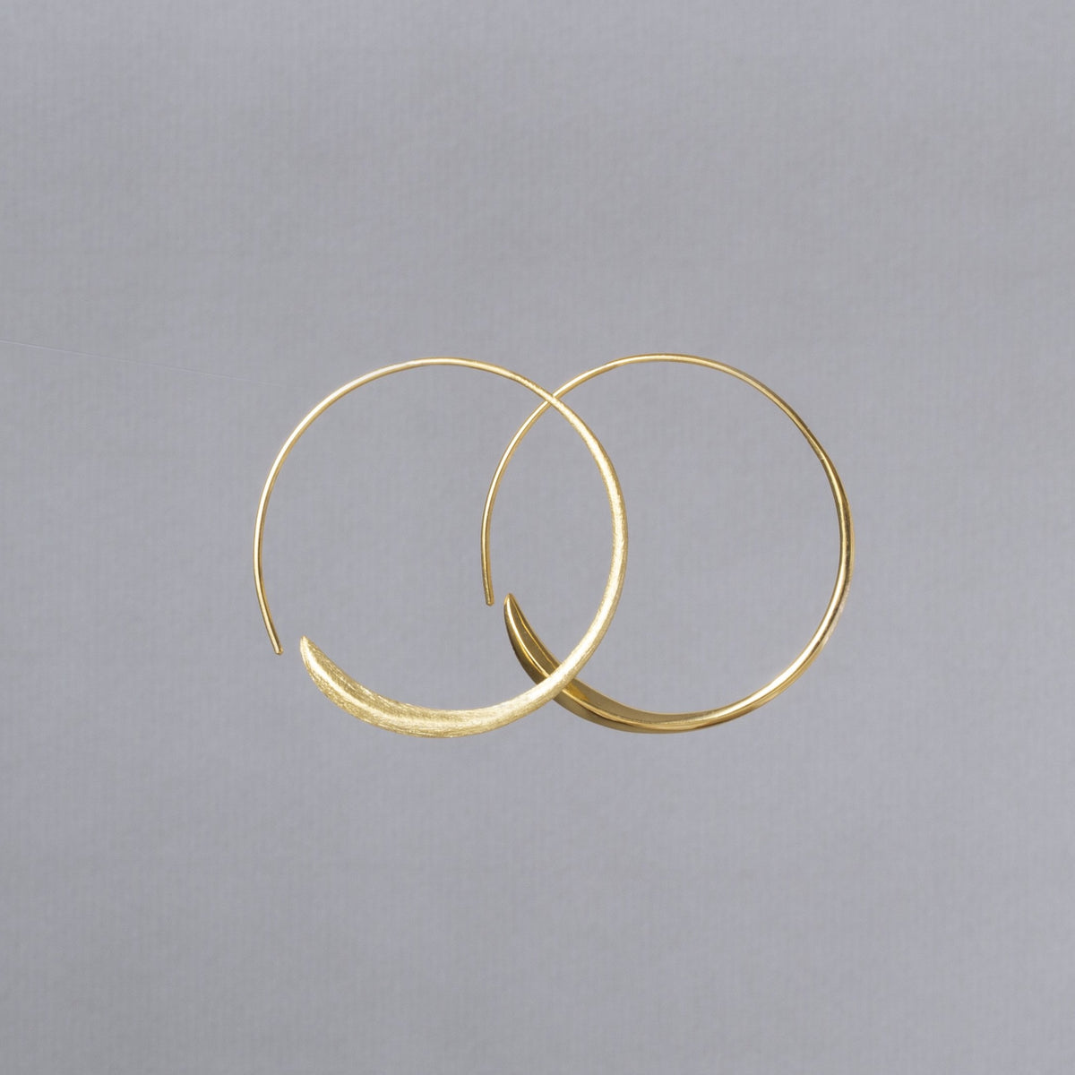 Gold Wrap Over Hoop Earrings