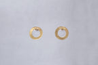 18ct Gold Single Link Stud Earrings