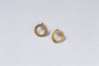 18ct Gold Single Link Stud Earrings