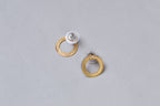 18ct Gold Single Link Stud Earrings