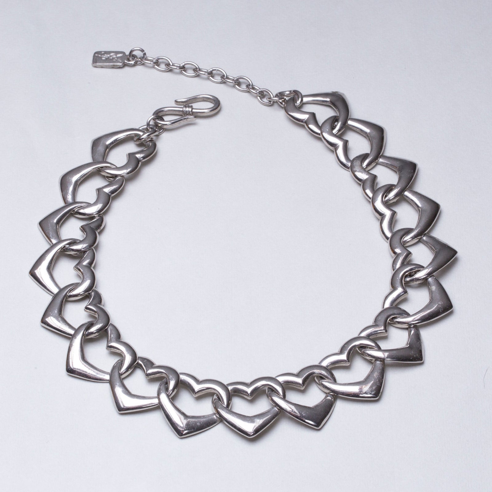 Vintage Heart Necklace in Gold and Silver