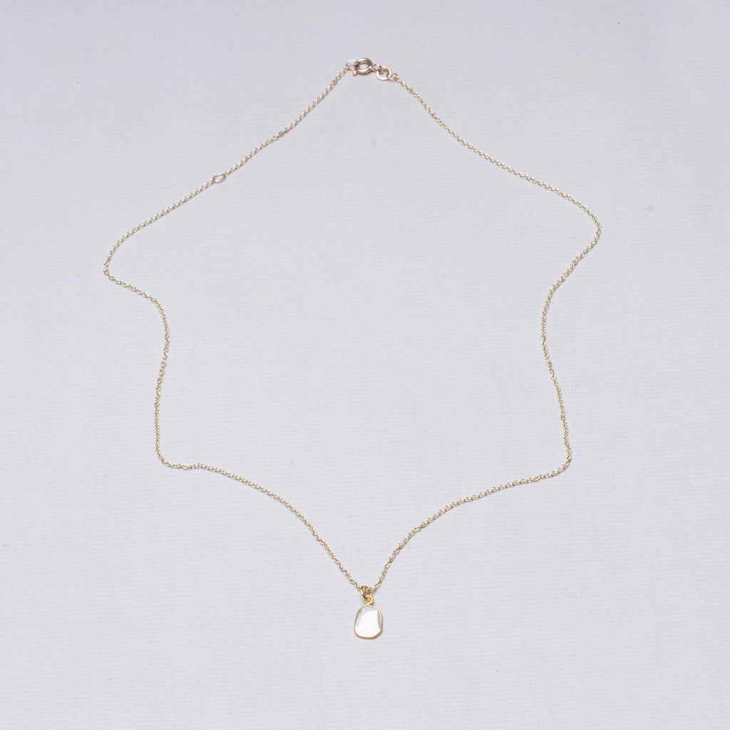 Diamond Slice Pendant Necklace