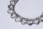Vintage Heart Necklace in Gold and Silver