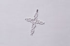 Diamond Cross Pendant in White Gold