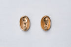Vintage Gold Textured Clip-on Earrings