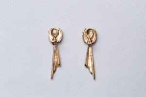 Vintage Gold Dangling Clip-on Earrings