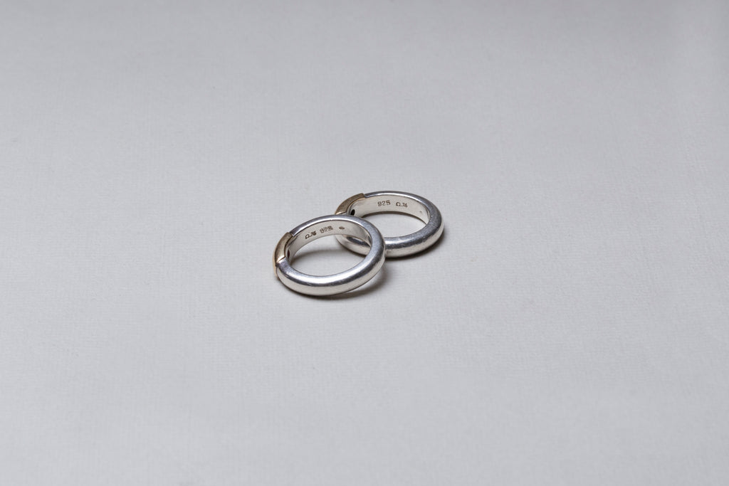 Silver and Gold Ring with Ruby and Sapphire