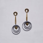 Geometric Circle Brass Clip-on Earrings