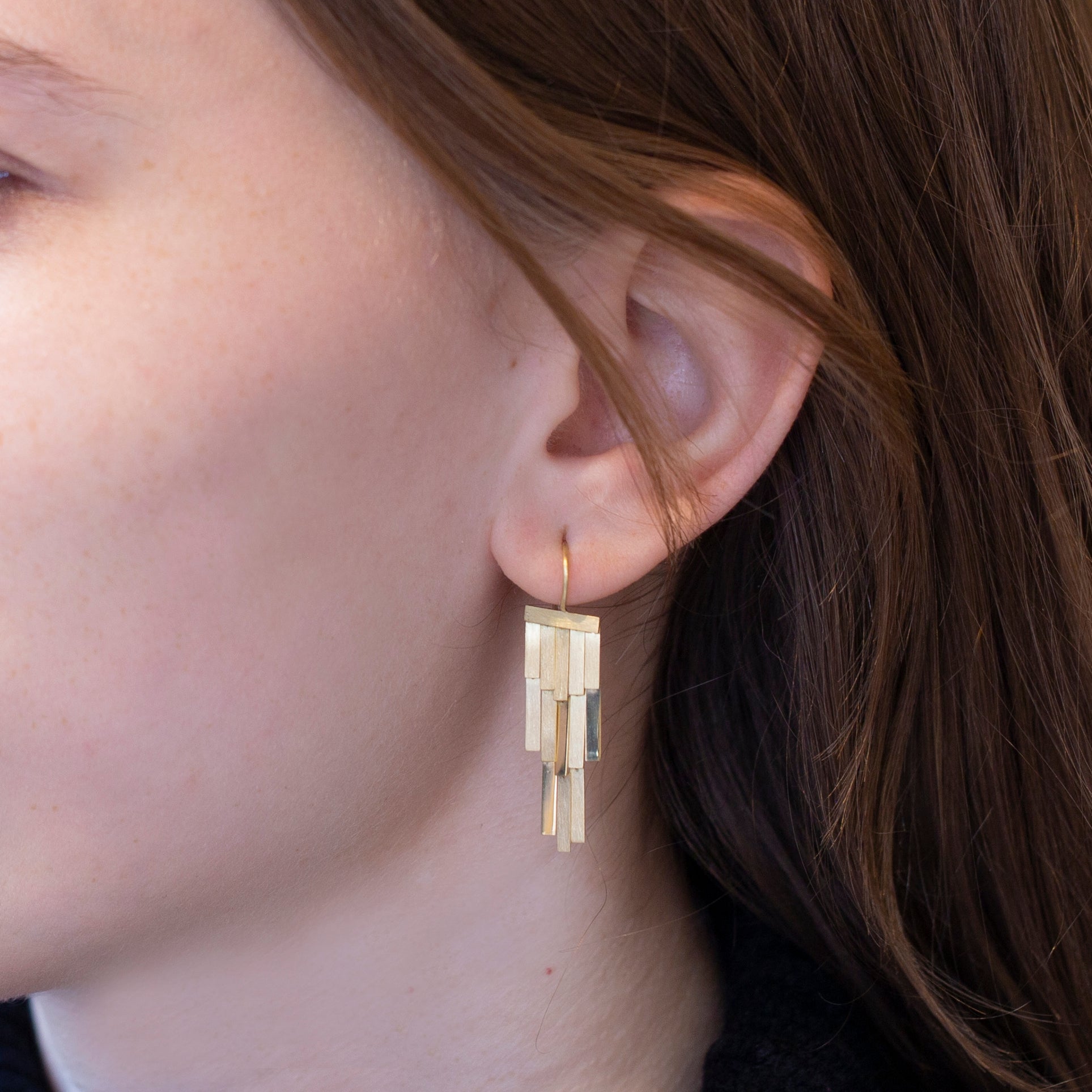 18ct Gold Rainfall Earrings felt