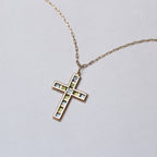 Vintage Gold Cross Pendant Necklace