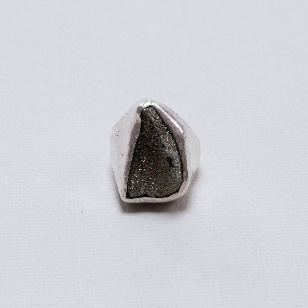 Sterling Silver Ring with Pyrite