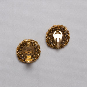 Vintage Gold Bobble Clip-on Earrings