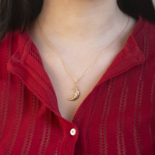 9ct Gold Man-in-the-Moon Pendant Charm