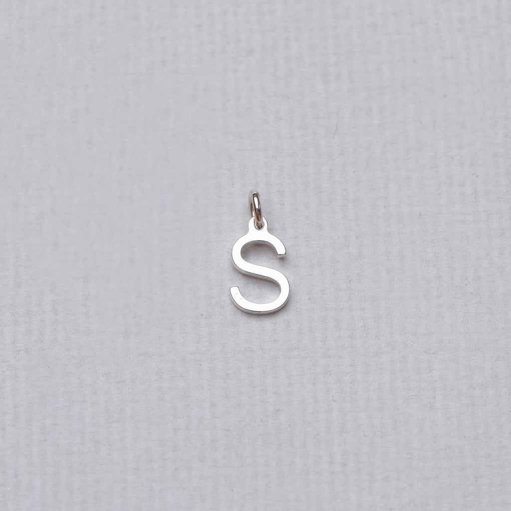 Initial Letter Charm in Gold and Silver