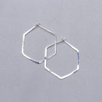 Hexagon Hoop Earrings