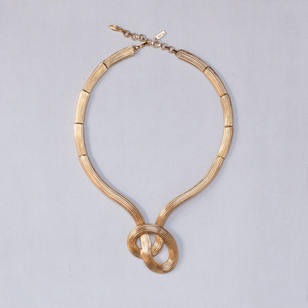 Vintage Gold Twisted Necklace