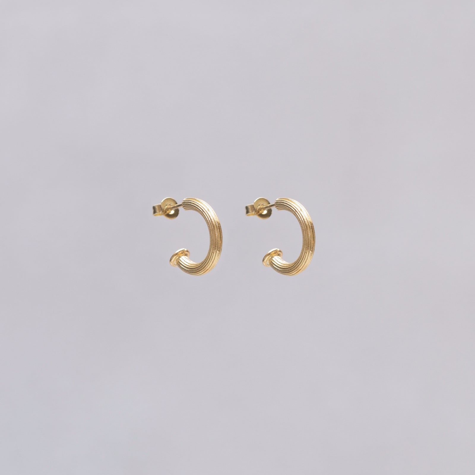 Gold Lined Stud Hoops