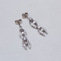 Vintage White Gold Stud Earrings with Diamonds