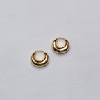 Gold Plated Silver Crescent Hoops