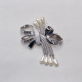 Vintage Dior Ribbon Brooch with Crystals