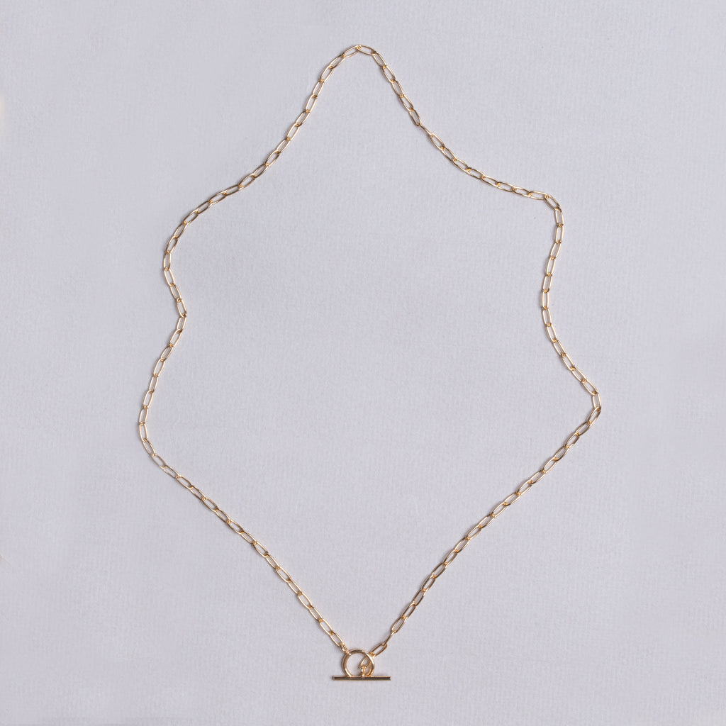 Oval Chain Necklace with T-Bar